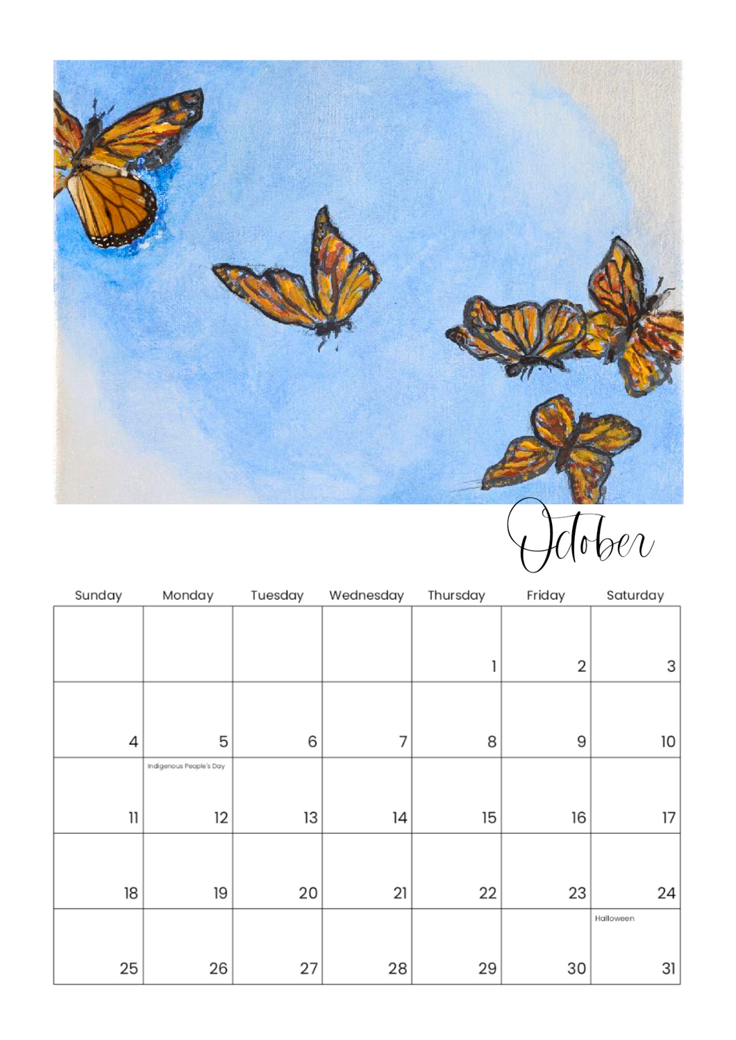 Amongst the Clouds - 2026 Calendar